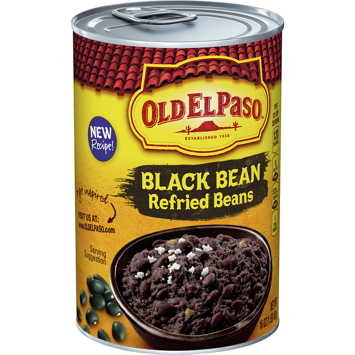 Old El Paso Black Bean Refried Beans, 16 oz